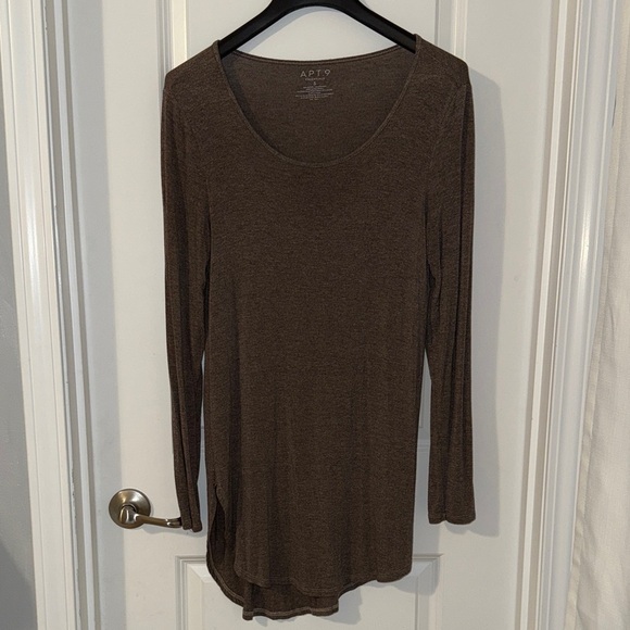 Apt. 9 Tops - Apt. 9 Women's Chocolate Long Sleeve Top, Size Small